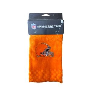 Cleveland Browns NFL Premium Golf Towel Orange Trifold Team Golf